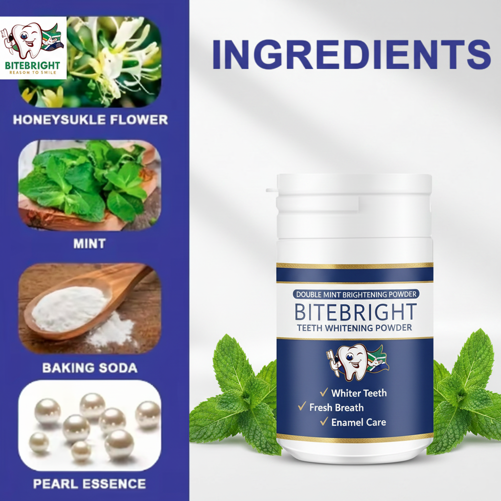 Bite Bright Ingredients - Branded Jar